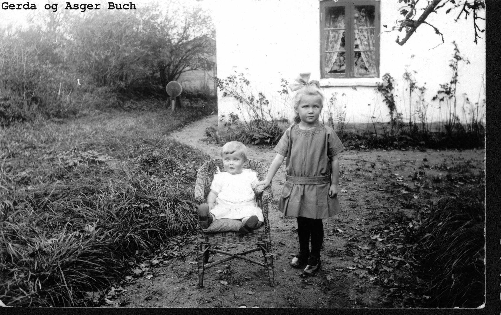 Gerda og Asger Buch som brn